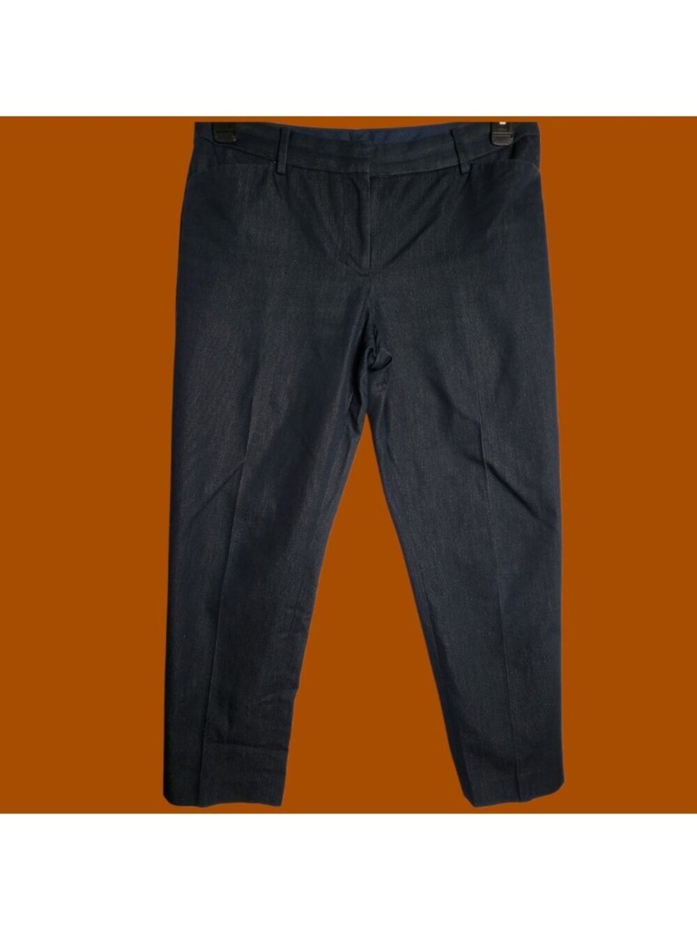Talbots Hampshire Ankle Pants Tailored Fit Womens Midnight Blue Size 8 Petite